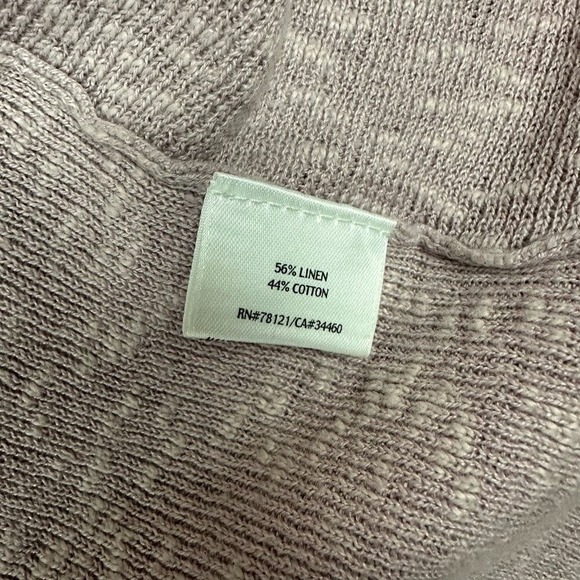 Eileen Fisher Size S Womens Pink Ribbed Linen Blend Open Front Cardigan - Picture 5 of 7